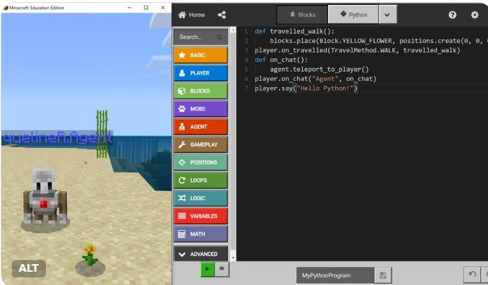 Minecraft Education: Python